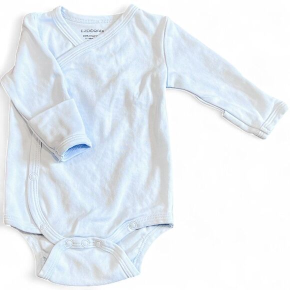 EZDORABLE GOTS-certified 100% Organic Cotton Long Sleeve Unisex Onesies 0-3M - Picture 6 of 10